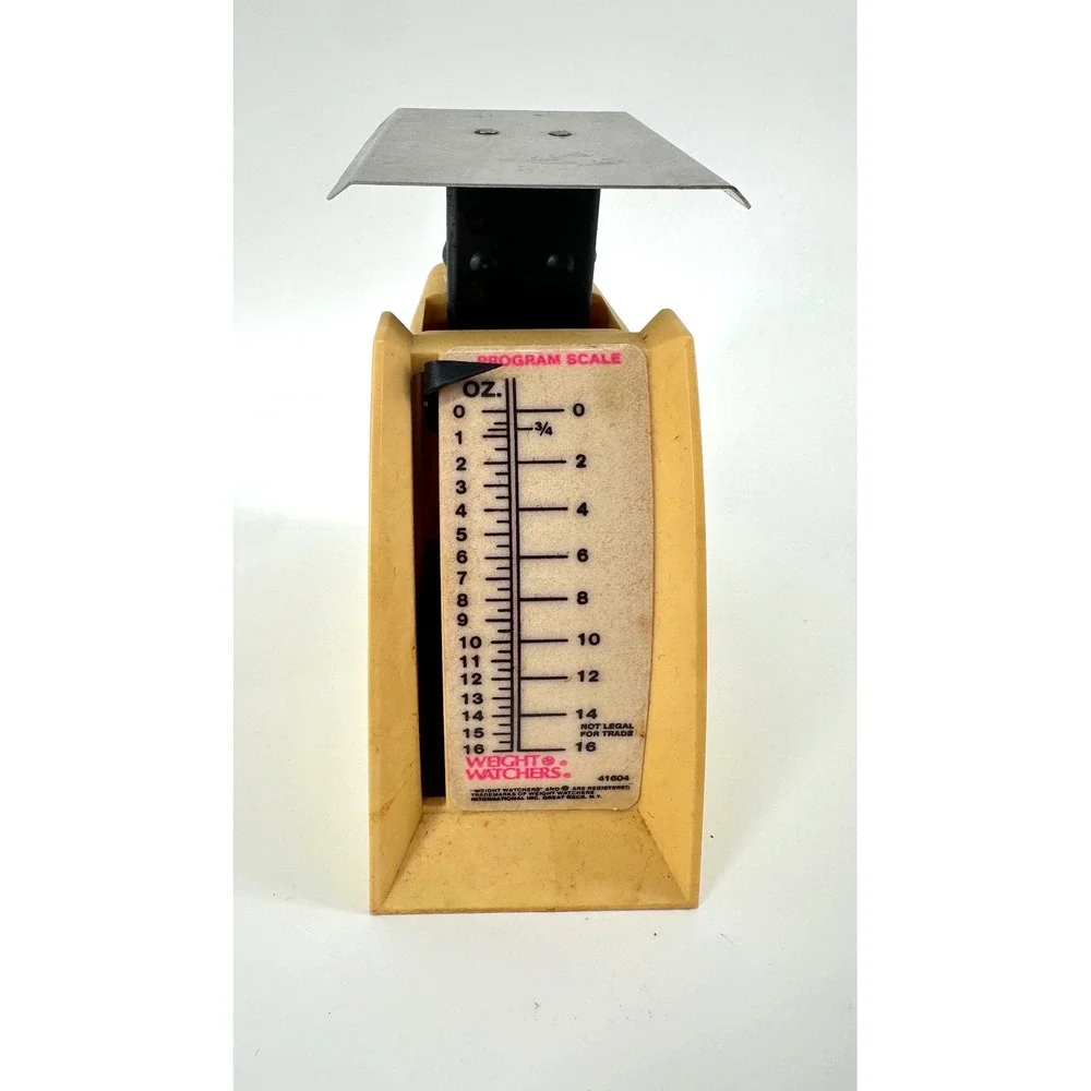 Vintage Weight Watchers Program Scale 16 Oz Mechanical Kitchen Scale Tan